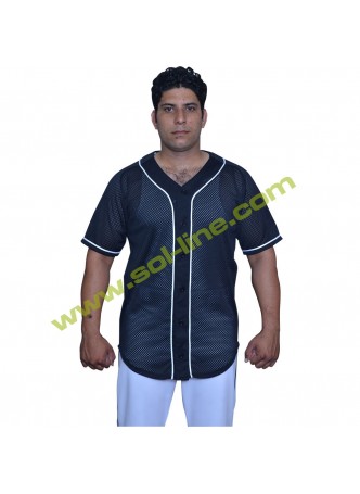 Pro Mesh six button down White stripe Jersey